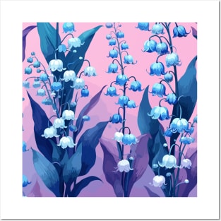 Lily of The Valley on Pink Posters and Art